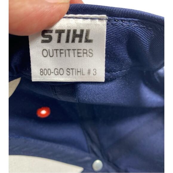 Stihl Team NWOT Snapback Navy Orange Trucker Cap Hat - Picture 6 of 6